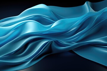 Wall Mural - Texture, abstract smooth blue with black vignette Studio well use as backgroundb, generative IA