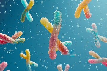 Canvas Print - Colorful Sugary Candy Chromosomes