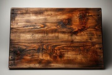 Wall Mural - Texture, empty wooden tablet isolated in white background, used to display or as, generative IA