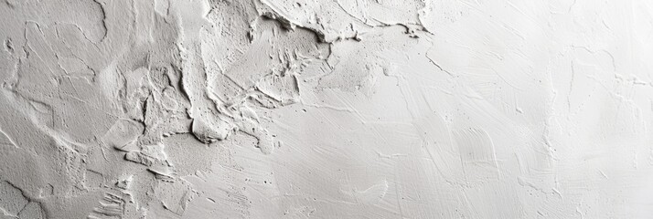 Poster - A close-up, angled view of a white filler plaster wall showcasing its smooth and uniform texture
