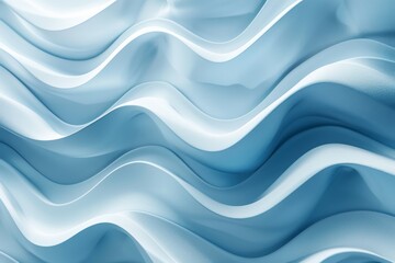 Sticker - Abstract Blue Wave Pattern