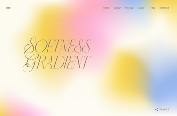 Wall Mural - trendy gradient pink, blue and yellow fluid wave background landing page, colorful abstract liquid. 