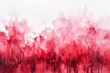 Canvas Print - Abstract Red Watercolor Background