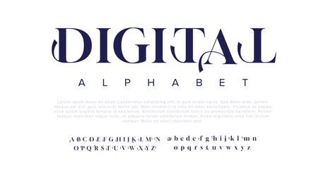 Poster - Elegant alphabet letters font logo. Typography luxury classic lettering serif italic fonts decorative wedding vintage retro logos. vector illustration
