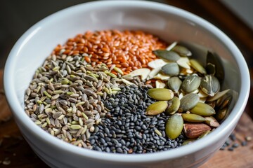 Sticker - various seeds in light bowl