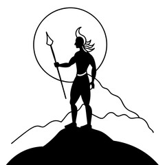 Wall Mural - silhouette of a person