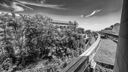 Wall Mural - Sentosa Express monorail train in Singapore