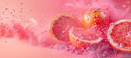 Wall Mural - Vibrant Fruit Explosion for Food and Beverage Ads Generative AI