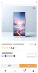 online marketplace application and website animation. e-commerce and shopping for handphone products