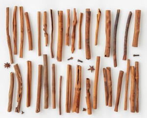 Wall Mural - Organic Cinnamon Sticks Collection