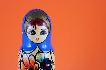 Wall Mural - Matryoshka, face of a beautiful Russian doll