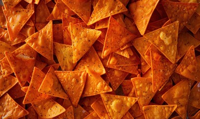 Wall Mural - Bright Orange Doritos in a Large Pile