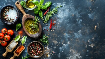 Rustic Kitchen Ingredients and Spices