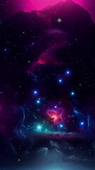 Wall Mural - A slow rotating-push in the mouth of a fictitious cosmic nebula. Includes four different focal length shots. 