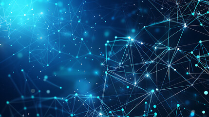 Futuristic Blue Technology Network Background