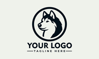 Poster - Husky Vector Logo Embrace the Wolf-Like Ancestors, Siberian Spirit, and Iconic Husky Gaze with the Enchanting Husky Vector Logo Symbolize Friendship, Sledding Adventures, and the Unwavering Spirit