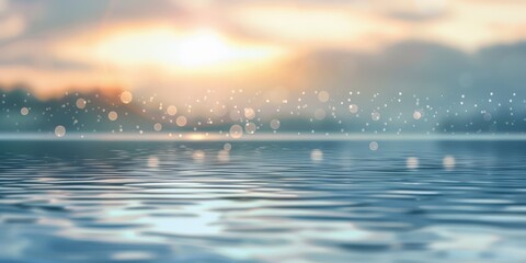 A Blurred Lake or Ocean Background Scene