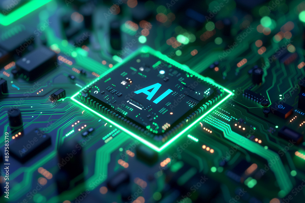 Artificial Intelligence Computer Chip Semiconductor, Green AI Machine ...