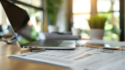 Poster - tax calculations business financial audit, business finance data 