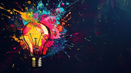 Aufkleber - Bright Idea in a Burst of Color