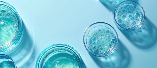 Poster - Aqua Bubbles in Glass Dishes