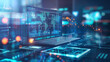 © Ali - business financial data management system virtual display over a laptop, digital software technology