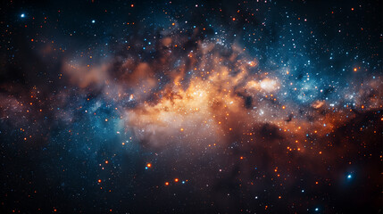 Cosmos filled with countless stars as wallpaper background illustration