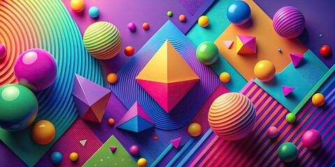 Abstract background with vibrant colors and geometric shapes, abstract, background, vibrant, colors, geometric, shapes, design