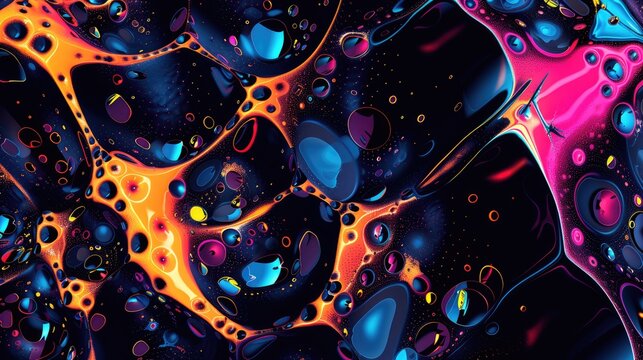 3D rendering of a colorful abstract organic structure AIG51A.