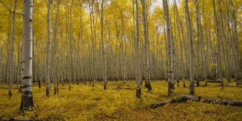 Forest of Golden Aspens