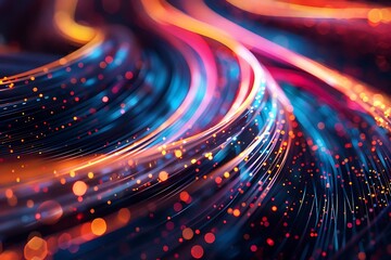 Aufkleber - Abstract Colorful Swirling Lights