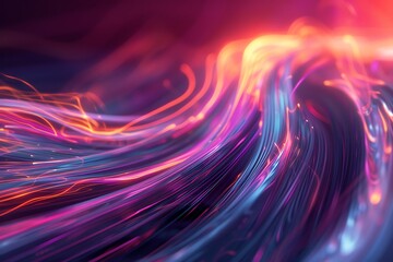 Aufkleber - Abstract Swirling Neon Lights