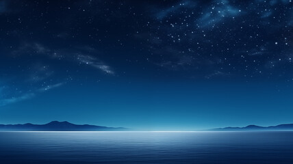 Beautiful night calm sea background picture

