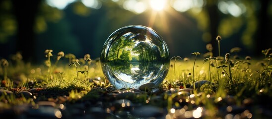 Wall Mural - Nature Reflection in a Crystal Ball