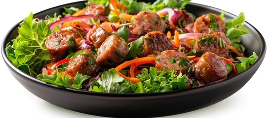 Wall Mural - Delicious Sausage and Vegetable Salad