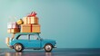 © zipop - car with packages on the roof and money stack