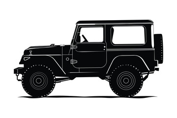 Off road vehicle silhouette vector