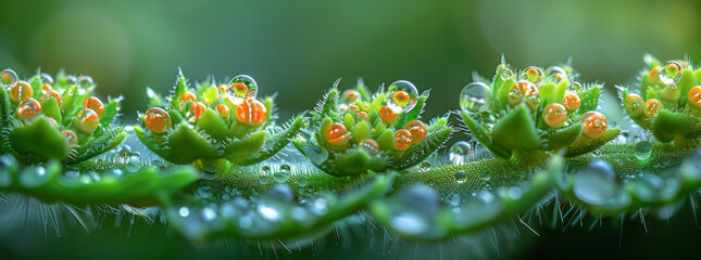 Wall Mural - close-up of a fractale in a plant.generative ai