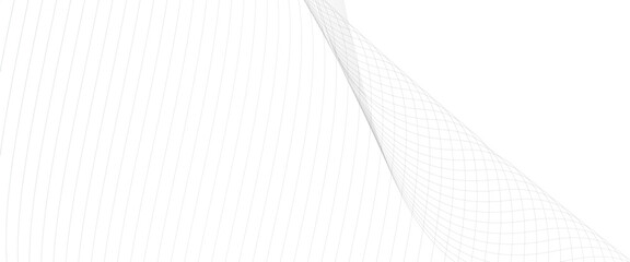 Poster - Vector abstract wavy lines on transparent background with wavy stripes of the pattern of black lines on white background.