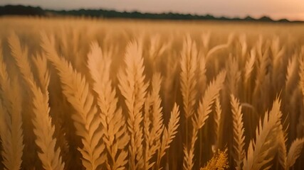 Poster - Golden Wheat Field at Sunset Generative AI