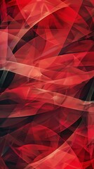 Wall Mural - Abstract Red and White Geometric Pattern Digital Art