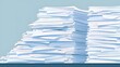© Billy - Vector graphic of a large stack of document papers, perfectly aligned, symbolizing efficiency and organization in handling business documentation