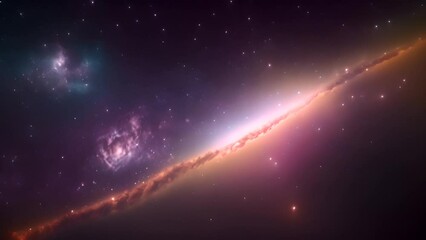 Poster - Space Nebula With Stars Generative AI