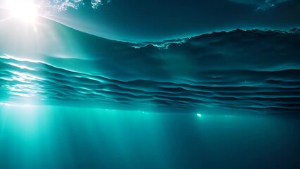 Poster - Underwater Sunlight Generative AI