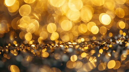 Poster -  gold bokeh light. 
