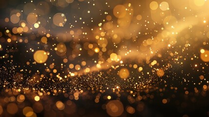 Poster -  gold bokeh light. 