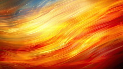 Poster - Abstract vibrant flame colors flowing seamlessly in swirls. Beautiful fiery orange and yellow gradient background, perfect for creative projects.