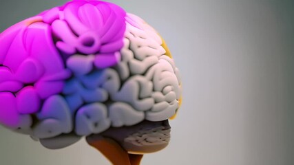 Poster - Brain With Flowers Generative AI