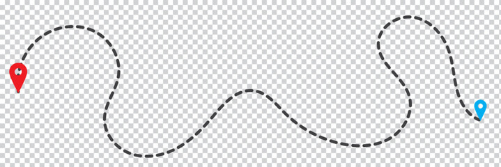 Poster - Picnic, travel route icon line style icon, style isolated on white background. eps 10