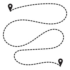 Poster - Route icon. Route symbol design from Travel collection.